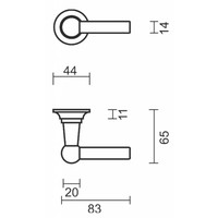 thumb-Manilla Pro Petra NM L+L Inox Look R+No Key-5