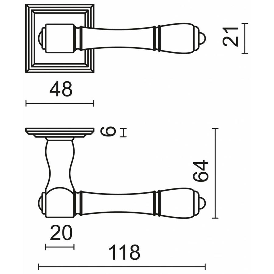 Manilla Pro Carre Hierro R+No Key-5