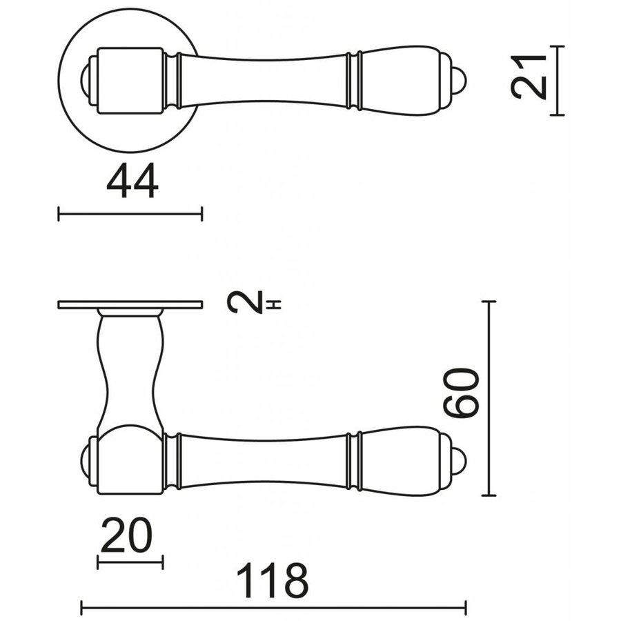 Manilla Pro Carre Hierro Rond R+No Key-5
