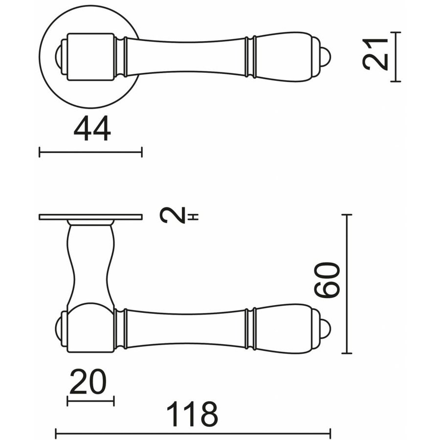Manilla Pro Carre Óxido Rond R+No Key-5