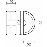 thumb-HDD Semi Luna Macizo Hierro Pieza 43mm-2