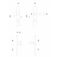 thumb-Accesorios de Seguridad HDD Manilla+Botón Titanio AX 92MM-2