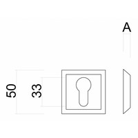 thumb-Placa del Cilindro de Seguridad HDD   Cuadrado Inox Plus A=8MM-2