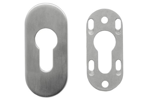 Placa del Cilindro de Seguridad HDD Ovalada Inox Plus A= 9MM 