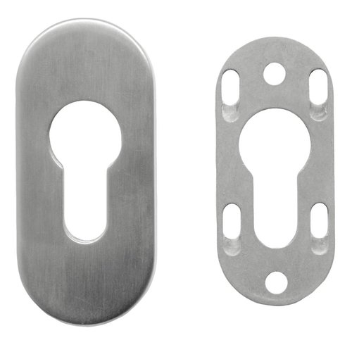 Placa del Cilindro de Seguridad HDD Ovalada Inox Plus A= 9MM 