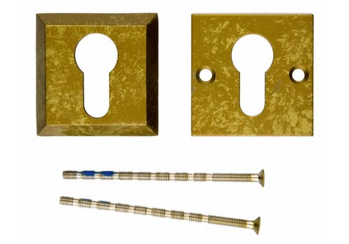 Placa del Cilindro de Seguridad HDD Cuadrado Amarillo Viejo  A= 8MM 