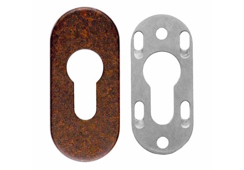 Placa del Cilindro de Seguridad HDD Ovalada Óxido  A= 9MM 