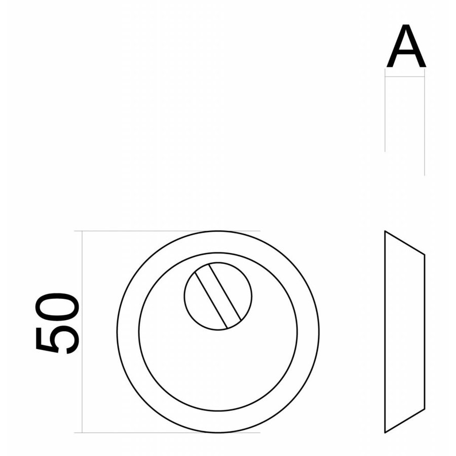 Placa del Cilindro de Seguridad HDD Safe Óxido A= 12MM-2
