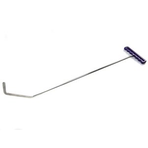 Double bend rod 76 cm with rounded tip and flatted sides