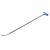 A-1 Tool Cana de granizo com curva dupla de 122 cm com ponta em forma de faca e laterais planos