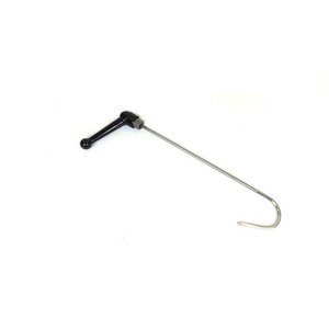10" (25 cm) Ratchet Handle Hook, rounded tip with sides machined flat, 3/16" diameter
