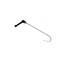 A-1 Tool 10" (25 cm) Ratchet Handle Hook, rounded tip with sides machined flat, 3/16" diameter