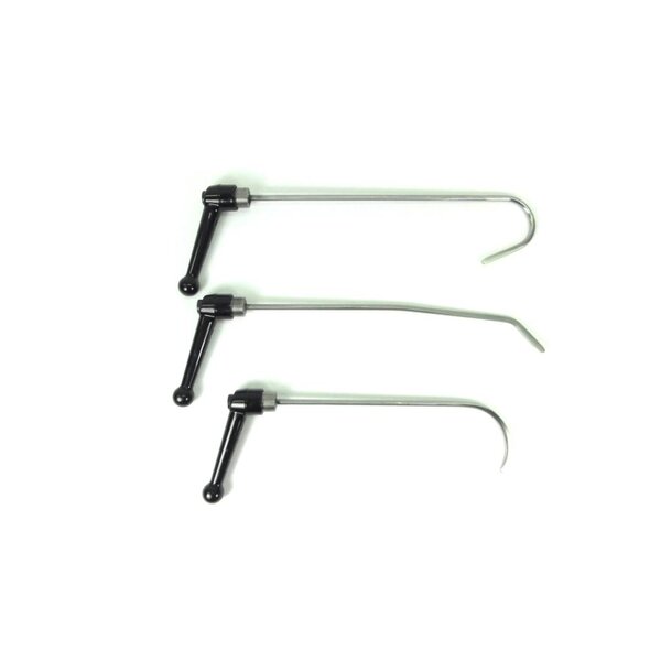 A-1 Tool 10" (25,40 cm) Ratchet Handle Hook, rounded tip with sides machined flat, 3/16" diameter