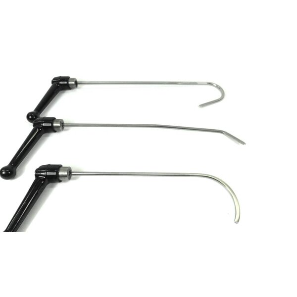 A-1 Tool 10" (25,40 cm) Ratchet Handle Hook, rounded tip with sides machined flat, 3/16" diameter