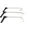 A-1 Tool 10" (25 cm) Ratchet Handle Hook, rounded tip with sides machined flat, 3/16" diameter