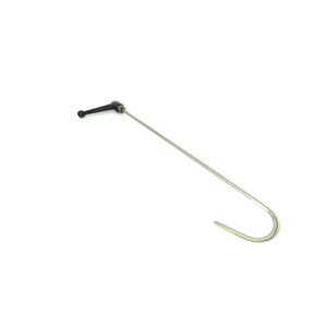 17" (43 cm) Ratchet Handle Hook, rounded tip with sides machined flat, 1/4" diameter