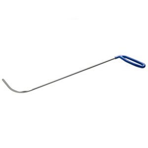 22" (56 cm) Radius Hook with rounded tip left 80°, with sides machined flat, 5/16" diameter