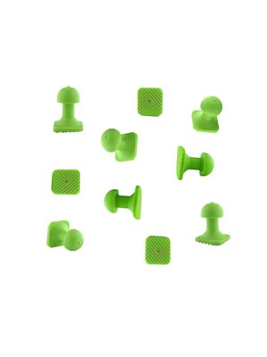 Tiddy Tools Tiddy Tab Green Square 14 mm - 10 pcs