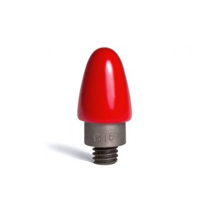 Bullet tip with hard red PVC 16/16" (25,40 mm) working diameter