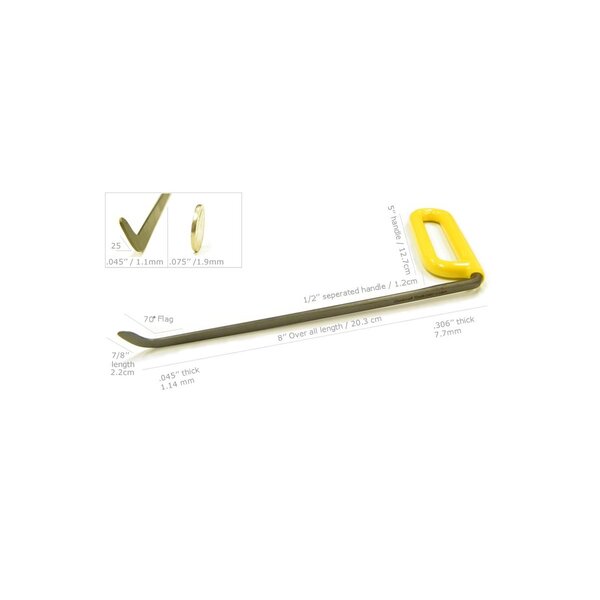 Dentcraft Tools Shaved tool 25° left 8" (20 cm)