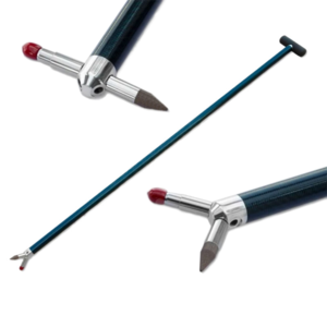 Carbon fibre hail rod 122 cm with 4 port tip mount head