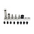 Ultra Dent Tools Tip set 4 tips en 2 verlengstukken met 1/2" (12,7 mm) diameter