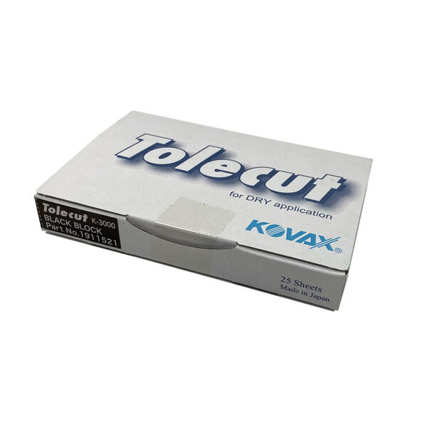 Kovax Tiras adesivas grandes Kovax Tolecut Black K3000 para lixagem a seco
