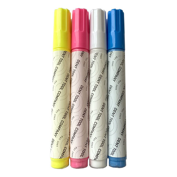 Dent Tool Company Marcador de Amassados ​​DTC, pacote de 4 (rosa, amarelo, branco e azul)