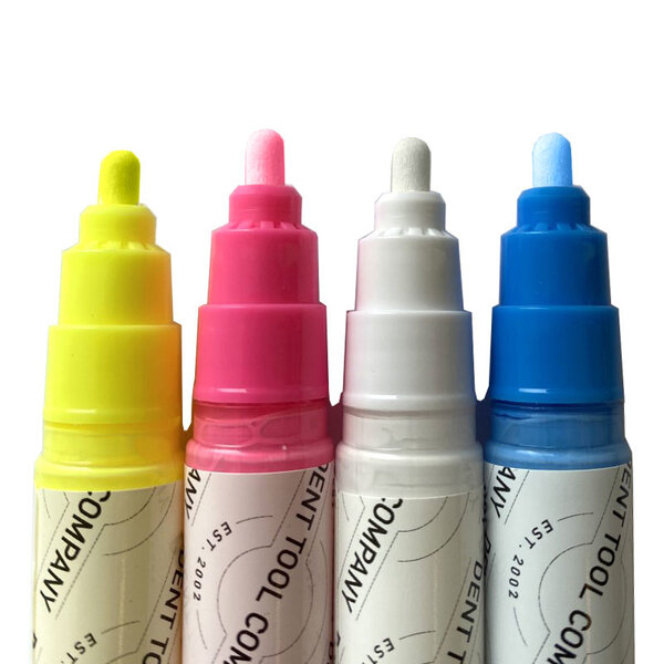 Dent Tool Company Marcador de Amassados ​​DTC, pacote de 4 (rosa, amarelo, branco e azul)