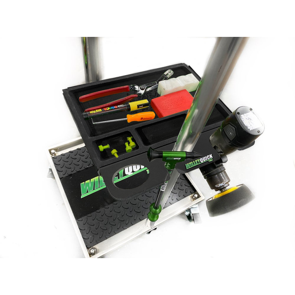 Willey Quick Tools Aluminium Tool Cart met accessoire tray van Willey Quick