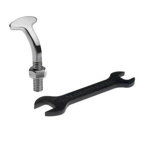 Fender lip tip with jam nut and wrench