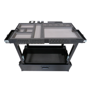 TDN chariot à outils compact - noir avec 2 tiroirs (version de luxe)