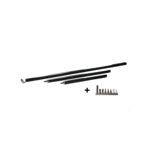 Carbon break down hail rod with tip set