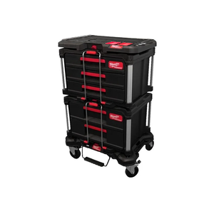 Milwaukee Packout - Kit de transporte com carrinho Willey Quick na parte superior e bandeja inferior