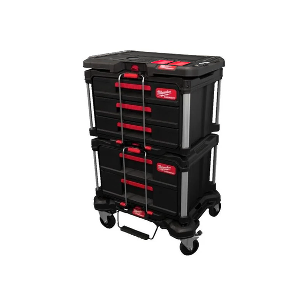 Willey Quick Tools Milwaukee Packout - Kit de transporte com carrinho Willey Quick na parte superior e bandeja inferior