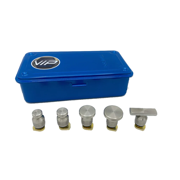 VIP PDR Tools VIP Metal Heads - Conjunto de abas de cola fria com caixa de armazenamento magnética