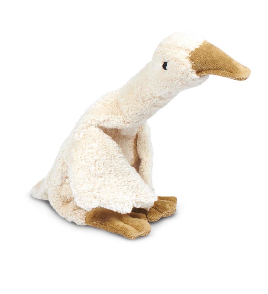 Cuddly animal Goose small white warmtekussen