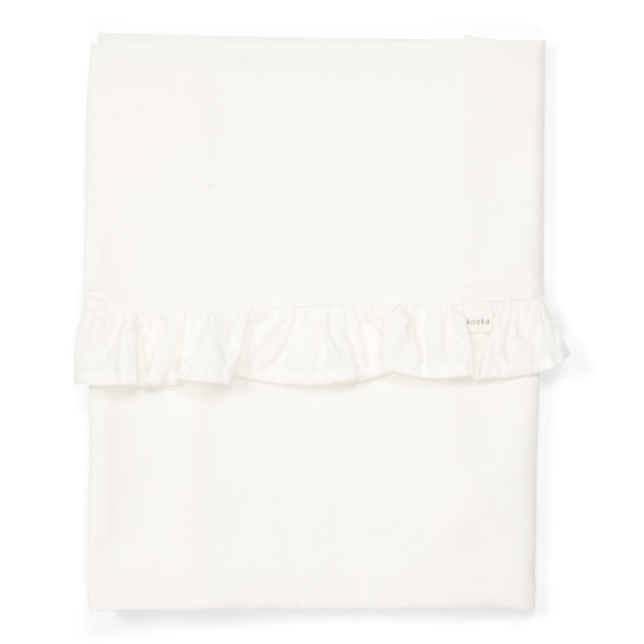 KOEKA Laken ruffle warm white