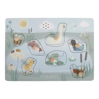 LITTLE DUTCH Houten geluiden puzzel little goose