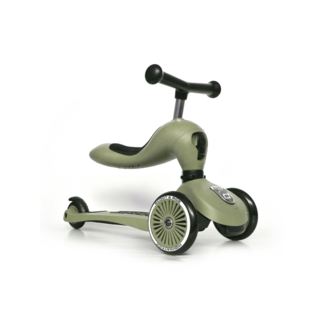 SCOOT & RIDE Loopfiets step highwaykick 1 olive