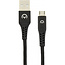 Mobilize Nylon Braided Charge/Sync Cable Micro USB 2.4A 20cm. Black
