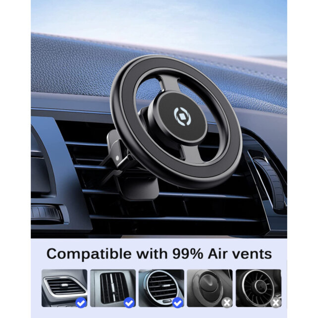 Celly GhostMagPro MagSafe Car Holder Black