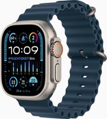 Apple Watch Ultra 2 49mm Titanium Case + Navy Ocean Band - Als Nieuw (Marge) Apple Watch Ultra 2 49mm Titanium Case + Navy Ocean Band - Als Nieuw (Marge)