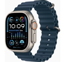 Apple Watch Ultra 2 49mm Titanium Case + Navy Ocean Band - Als Nieuw (Marge)