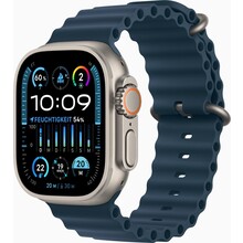 Apple Watch Ultra 2 49mm Titanium Case + Navy Ocean Band - Als Nieuw (Marge)