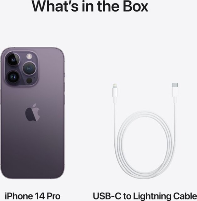 Apple iPhone 14 Pro - 256GB - Zeer goed - Paars (MARGE) Apple iPhone 14 Pro - 256GB - Zeer goed - Paars (MARGE)