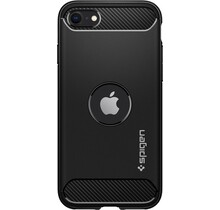 Spigen Rugged Armor Backcover voor iPhone SE (2022 / 2020) - Zwart