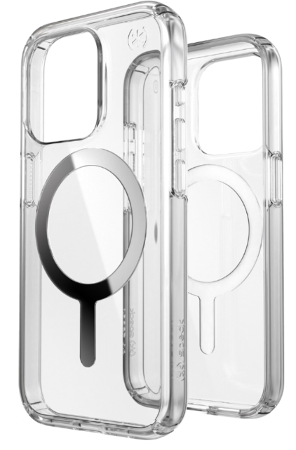 Speck Presidio Perfect Clear + MS Apple iPhone 15 Pro Clear - with Microban