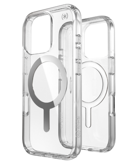 Speck Presidio Perfect Clear + MS Apple iPhone 16 Pro Clear - with Microban