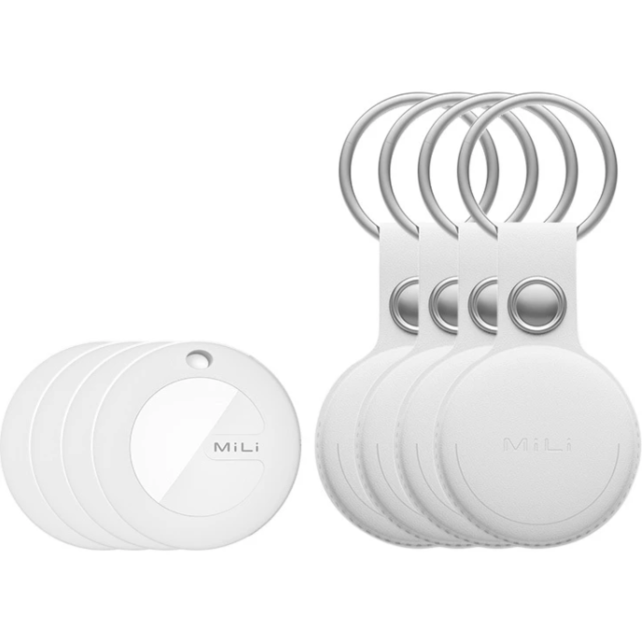 MiLi MiTag & Leather Case iOS - White - 4 Pack